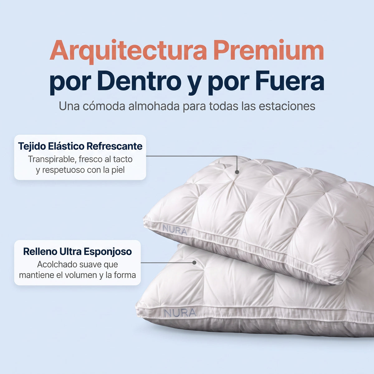 NURA™- Almohada mullida